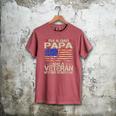 I'm A Dad Papa And Veteran Retro Dad Papa Grandpa Men's Comfort Colors T-Shirt Crimson