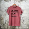 I'm Only Talking To My Cat Today Introvert Chalk For Men Women Men's Comfort Colors T-Shirt Crimson