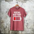 Introvert Low Social Battery Level Anti Social People Men's Comfort Colors T-Shirt Crimson