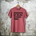 Introverted Tennis Player Tennis Introvert Men's Comfort Colors T-Shirt Crimson