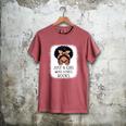 Just a Girl Who Loves Books Messy Bun Black Women Reading Men's Comfort Colors T-Shirt Crimson