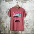 K-Pop Dad Of The Birthday Girl K Pop Birthday Party Men's Comfort Colors T-Shirt Crimson