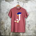 Kids Initial J Letter For Boys Preschool Graduation Kindergarten Men's Comfort Colors T-Shirt Crimson
