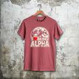 I Love Being Alpha Moonlit Wolf Meme Alpha Introvert Men's Comfort Colors T-Shirt Crimson