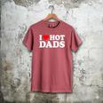 I Love I Heart Hot Dads Shirt Men's Comfort Colors T-Shirt Crimson