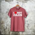 I Love Hot Dads Men's Comfort Colors T-Shirt Crimson