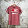 I Love My Introvert Father I Heart My Introvert Father Men's Comfort Colors T-Shirt Crimson