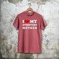 I Love My Introvert Mother I Heart My Introvert Mother Men's Comfort Colors T-Shirt Crimson I Love My Introvert Mother I Heart My Introvert Mother Men's Comfort Colors T-Shirt Crimson