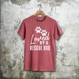 Loved By A Rescue Dog Foster Mom Rescue Dad Men's Comfort Colors T-Shirt Crimson