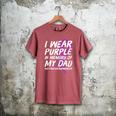 Memory Of Dad Wear Purple Overdose Awareness Men's Comfort Colors T-Shirt Crimson