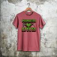 Miner Dad Birthday Boy Party Video Gamer Pixel Men's Comfort Colors T-Shirt Crimson