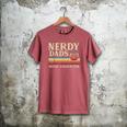 Nerdy Dads Build Character Retro Fathers Day Daddy Papa Men Men's Comfort Colors T-Shirt Crimson