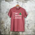 Nice Naughty Introvert Christmas List Santa Men's Comfort Colors T-Shirt Crimson