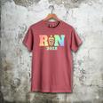 Nurse Graduation Shirt RN Est 2018 Rainbow Tshirt Men's Comfort Colors T-Shirt Crimson