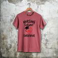Nursing School Survivor Women Graduation RN Gift Shirt Men's Comfort Colors T-Shirt Crimson