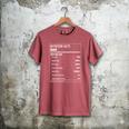 Nutrition Facts Dad Father's Day Shirt For Men Dad Men's Comfort Colors T-Shirt Crimson