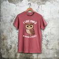 I Like Owls And Maybe 3 People Introvert Humor Casual Men's Comfort Colors T-Shirt Crimson I Like Owls And Maybe 3 People Introvert Humor Casual Men's Comfort Colors T-Shirt Crimson