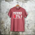 Patience 1 Battery Low Mood Tired Introvert Humor Men's Comfort Colors T-Shirt Crimson Patience 1 Battery Low Mood Tired Introvert Humor Men's Comfort Colors T-Shirt Crimson