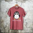 Penguin Papa Father's & Cute Dad Men's Comfort Colors T-Shirt Crimson