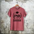 PHD Survivor T-Shirt Graduation Student Teacher For Men Women Kids Men's Comfort Colors T-Shirt Crimson