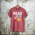 Pig Elephant Reading Cute Book Lover Bookworm Boys Girls Kid Men's Comfort Colors T-Shirt Crimson