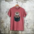Pocket Otter Lover Introvert Cute Animal Fun Surprise Men's Comfort Colors T-Shirt Crimson Pocket Otter Lover Introvert Cute Animal Fun Surprise Men's Comfort Colors T-Shirt Crimson