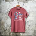 Prostate Cancer Awareness Light Blue Ribbon Dad Survivor Men's Comfort Colors T-Shirt Crimson