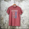 Proud Air Force Dad Of The US Air Force USA Flag Men's Comfort Colors T-Shirt Crimson