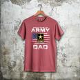 Proud To Be An Army Dad With American Flag Veteran Men's Comfort Colors T-Shirt Crimson