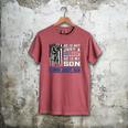 Proud Army Dad Soldier Son Patriotic Veterens Men's Comfort Colors T-Shirt Crimson