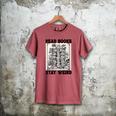Read Books Stay Weird Book Lover Joke Introvert Reading Men's Comfort Colors T-Shirt Crimson