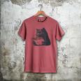 Reading Cat Cat Book Lover Men's Comfort Colors T-Shirt Crimson Reading Cat Cat Book Lover Men's Comfort Colors T-Shirt Crimson