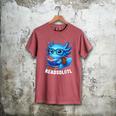 Readsolotl Blue Kawaii Axolotl Book Lover Reading Men's Comfort Colors T-Shirt Crimson