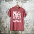Real Men Make Girls Shirt From Daughter Dad Of Girls Men's Comfort Colors T-Shirt Crimson