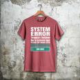 Sarcastic Apparel For Antisocial Introverts System Error Men's Comfort Colors T-Shirt Crimson
