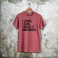 I Came I Saw I Made It Awkward Introvert Humor Quote Men's Comfort Colors T-Shirt Crimson