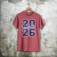 Senior 2026 Graduation Varsity Navy Blue On The Back Men's Comfort Colors T-Shirt Crimson