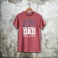 Senior Volleyball Dad Class Of 2025 Graduation Graduate Men's Comfort Colors T-Shirt Crimson