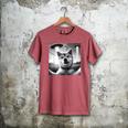 Shiba Inu Dog Dad Mom Graphic Selfie UFOs Weird Aliens Men's Comfort Colors T-Shirt Crimson