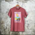 The Simpsons Father's Day Mad Dad Skills Homer Poster Men's Comfort Colors T-Shirt Crimson
