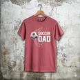 Soccer DAD Football Futbol Parents Goal Men's Comfort Colors T-Shirt Crimson