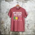 My Social Battery Introverted Low Energy Antisocial Men's Comfort Colors T-Shirt Crimson My Social Battery Introverted Low Energy Antisocial Men's Comfort Colors T-Shirt Crimson