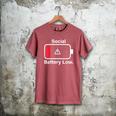 Social Battery Low Anti-Social Introvert Men's Comfort Colors T-Shirt Crimson