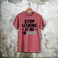 Stop Looking At Me I’m Hiding Sarcastic Introvert Joke Men's Comfort Colors T-Shirt Crimson Stop Looking At Me I’m Hiding Sarcastic Introvert Joke Men's Comfort Colors T-Shirt Crimson
