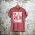 Straight Outta 2nd Grade Graduation Class 2025 Second Grade Men's Comfort Colors T-Shirt Crimson