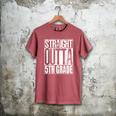 Straight Outta 5th Grade Shirt Graduation 2017 Men's Comfort Colors T-Shirt Crimson
