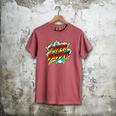 Super Daddy Comic Book Superhero Father's Day Men's Comfort Colors T-Shirt Crimson