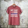 Thin Blue Line My Dad Is My Hero Son Daughter Of Cop Men's Comfort Colors T-Shirt Crimson
