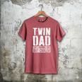 Twin Dad Shirt Men Dad Of Twins Fathers Day Men's Comfort Colors T-Shirt Crimson Twin Dad Shirt Men Dad Of Twins Fathers Day Men's Comfort Colors T-Shirt Crimson