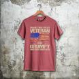 I Have Two Titles Veteran And Grumpy Dad Papa Grandpa Men's Comfort Colors T-Shirt Crimson